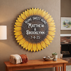 Sunflower Family Name Sign