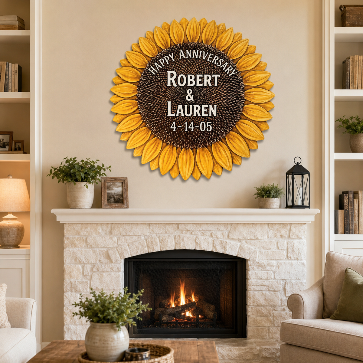 Sunflower Family Name Sign