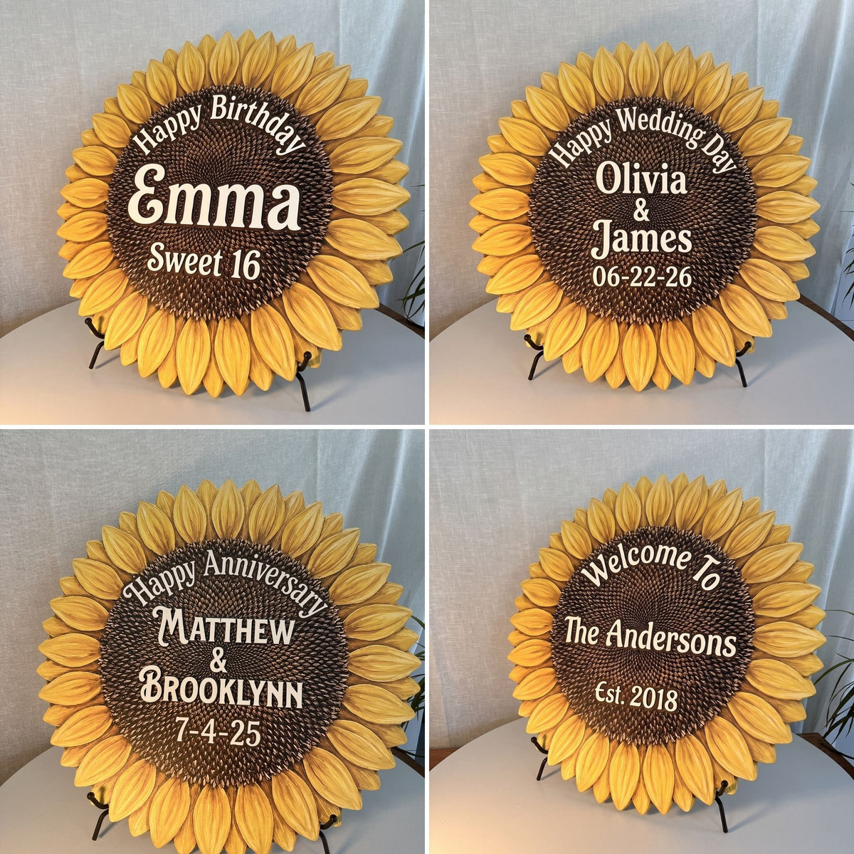 Sunflower Family Name Sign