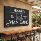 Custom man cave wall art – personalized canvas for dad