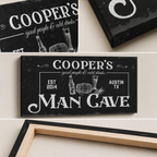 Man Cave Canvas Sign