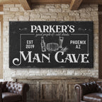Man Cave Canvas Sign