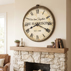 Vintage Clock Family Name Sign
