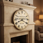 Vintage Clock Family Name Sign