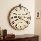 Vintage Clock Family Name Sign