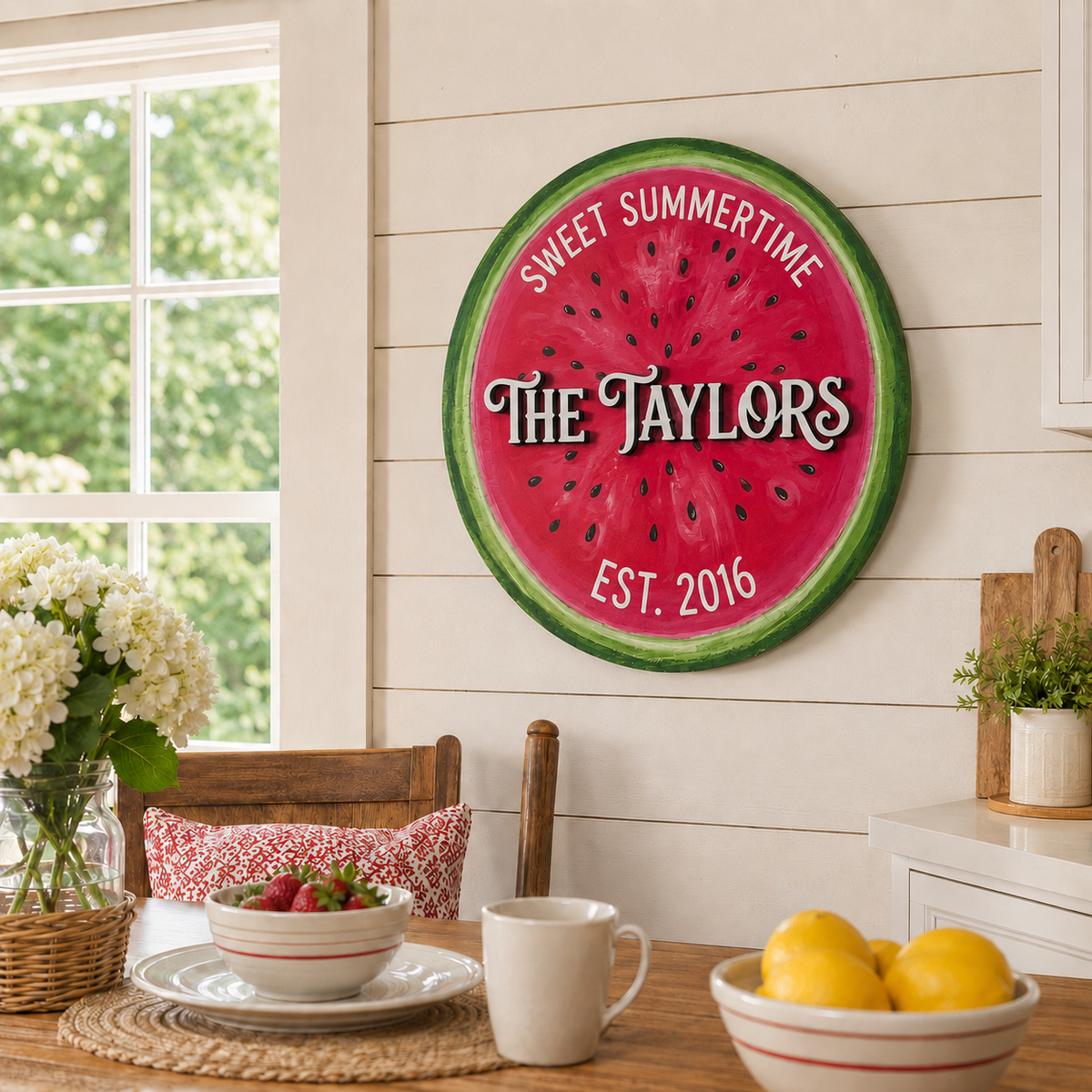 Watermelon Family Name Sign
