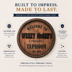 Whiskey Barrel Family Name Sign