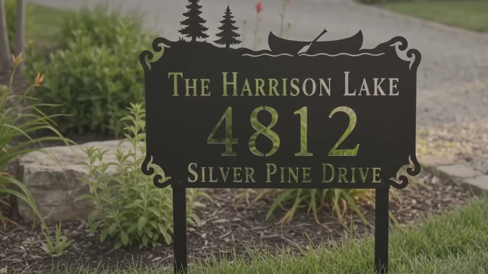 Garage Metal Address Sign