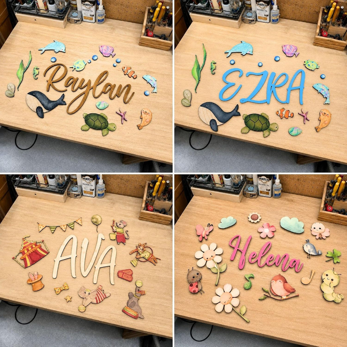 Rainbow Nursery Name Sign, personalized design, view 9