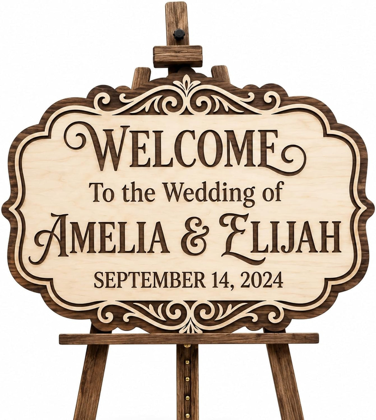 Romantic Manor Wedding Welcome Sign