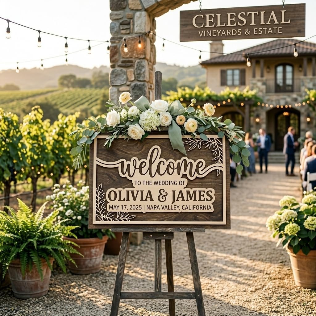 Southern Botanical Wedding Welcome Sign