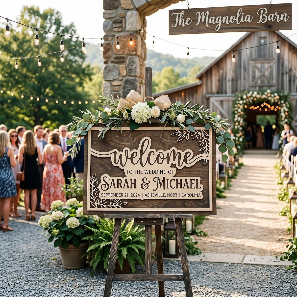 Southern Botanical Wedding Welcome Sign