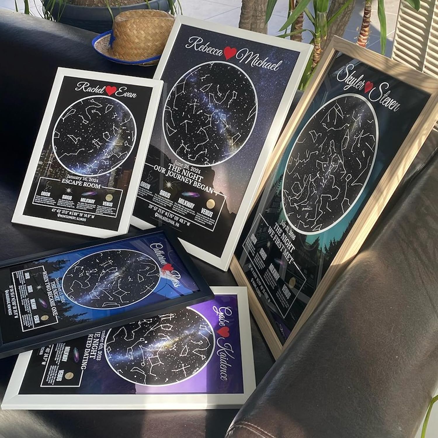 Personalized Star Map - Custom Date & Location Glass Print