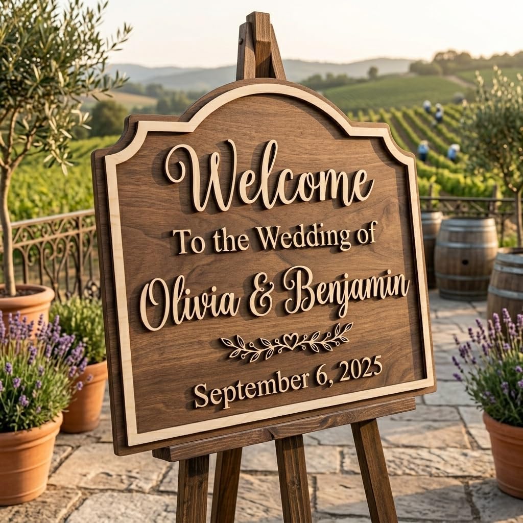 Timeless Arch Wedding Welcome Sign