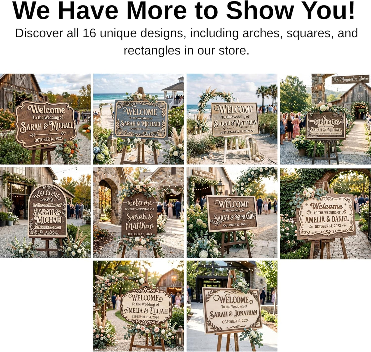 Timeless Arch Wedding Welcome Sign