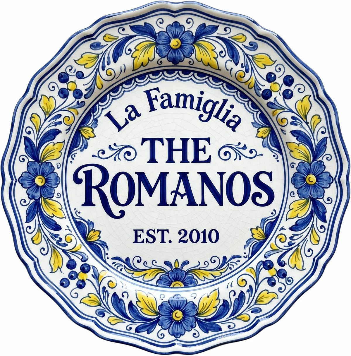 Personalized Tuscan Villa Family Name Sign, customized with your text and made to order