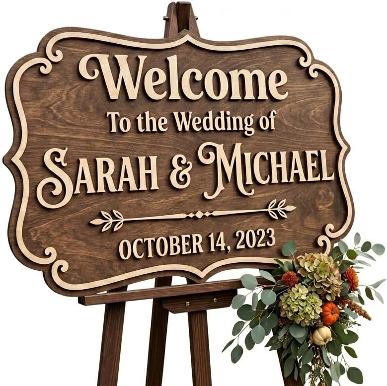 Vintage Estate Wedding Welcome Sign