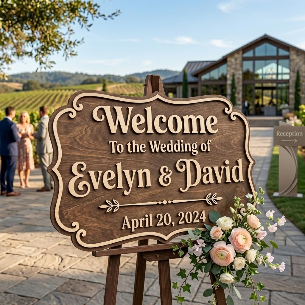 Vintage Estate Wedding Welcome Sign