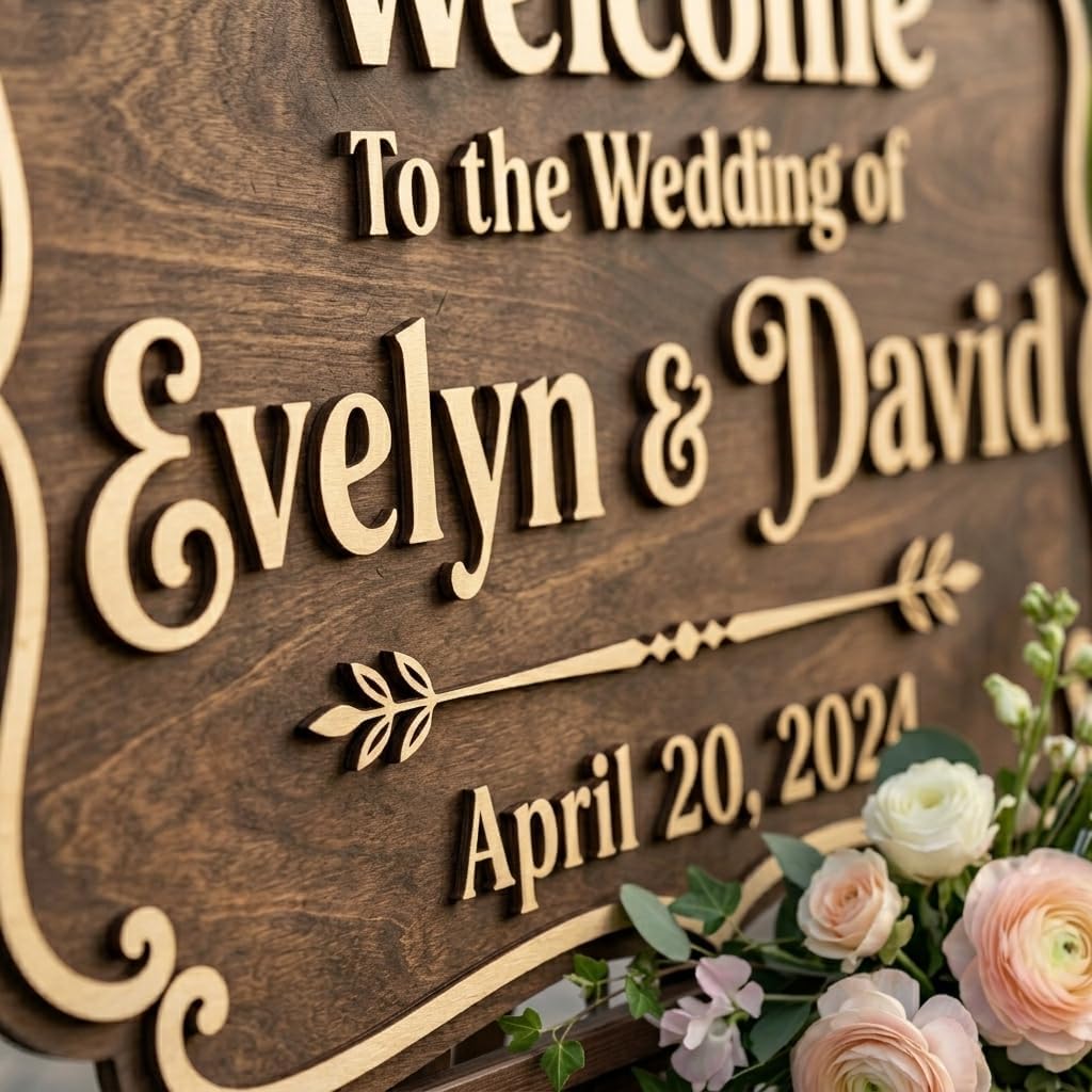 Vintage Estate Wedding Welcome Sign