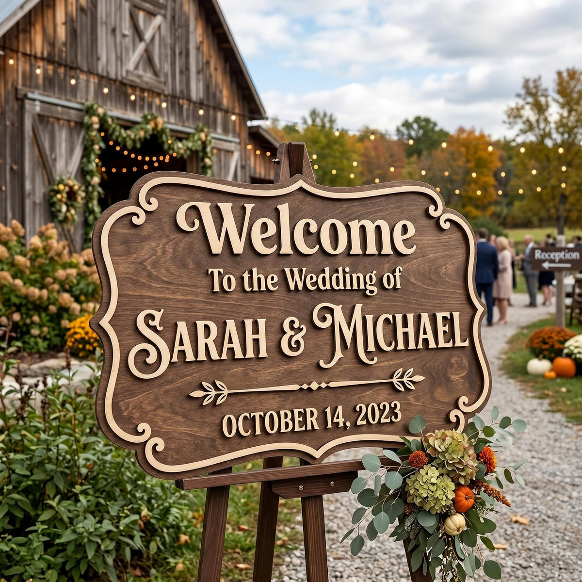Vintage Estate Wedding Welcome Sign