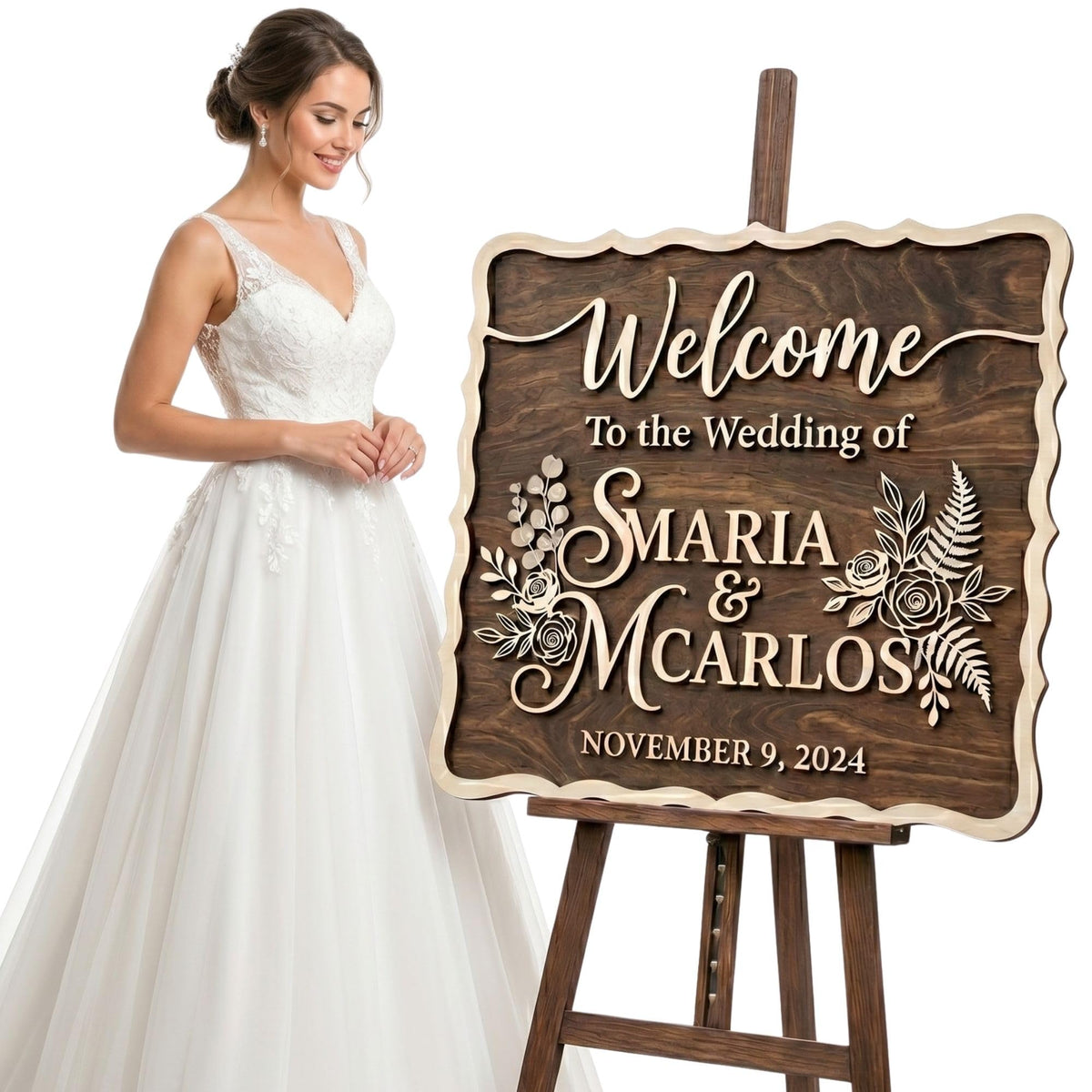 Personalized Wedding Welcome Sign, customized with your text and made to order