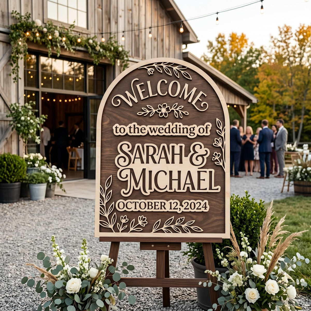Wedding Welcome Sign, personalized design, view 7