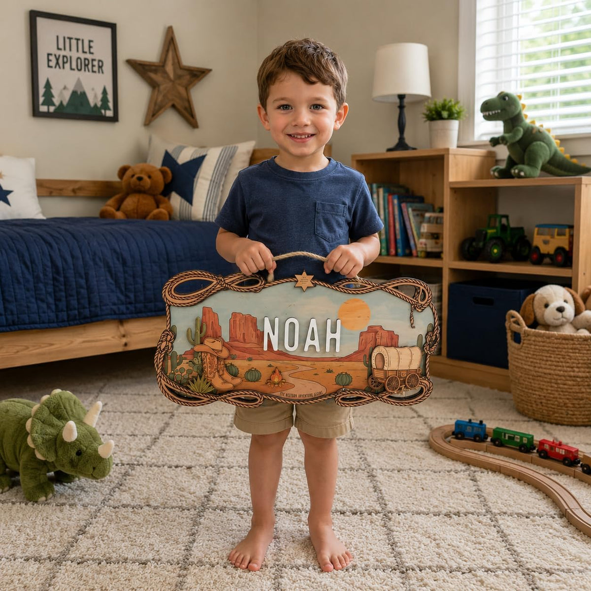 Western Nursery Name Sign, personalized design, view 5
