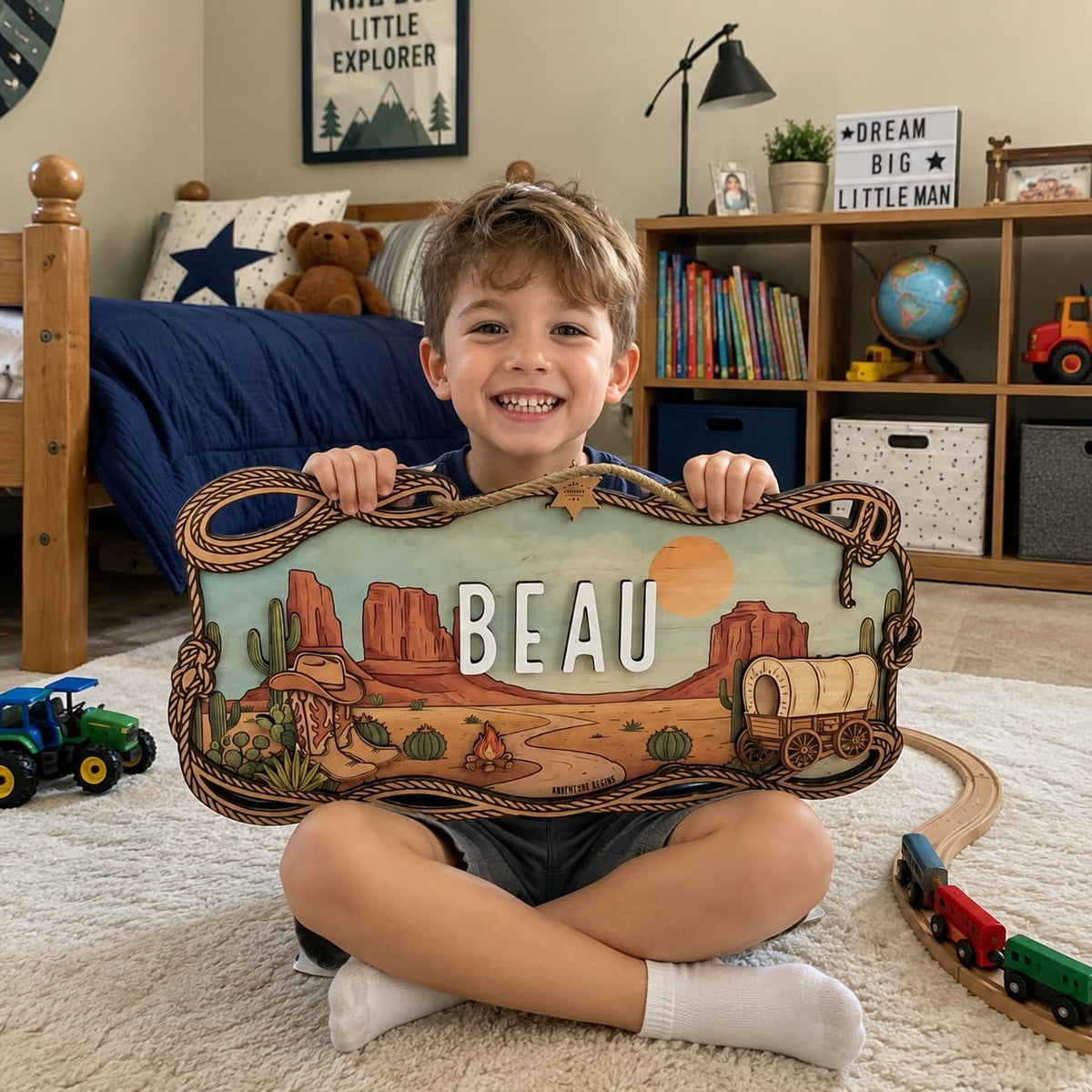 Western Nursery Name Sign, personalized design, view 7