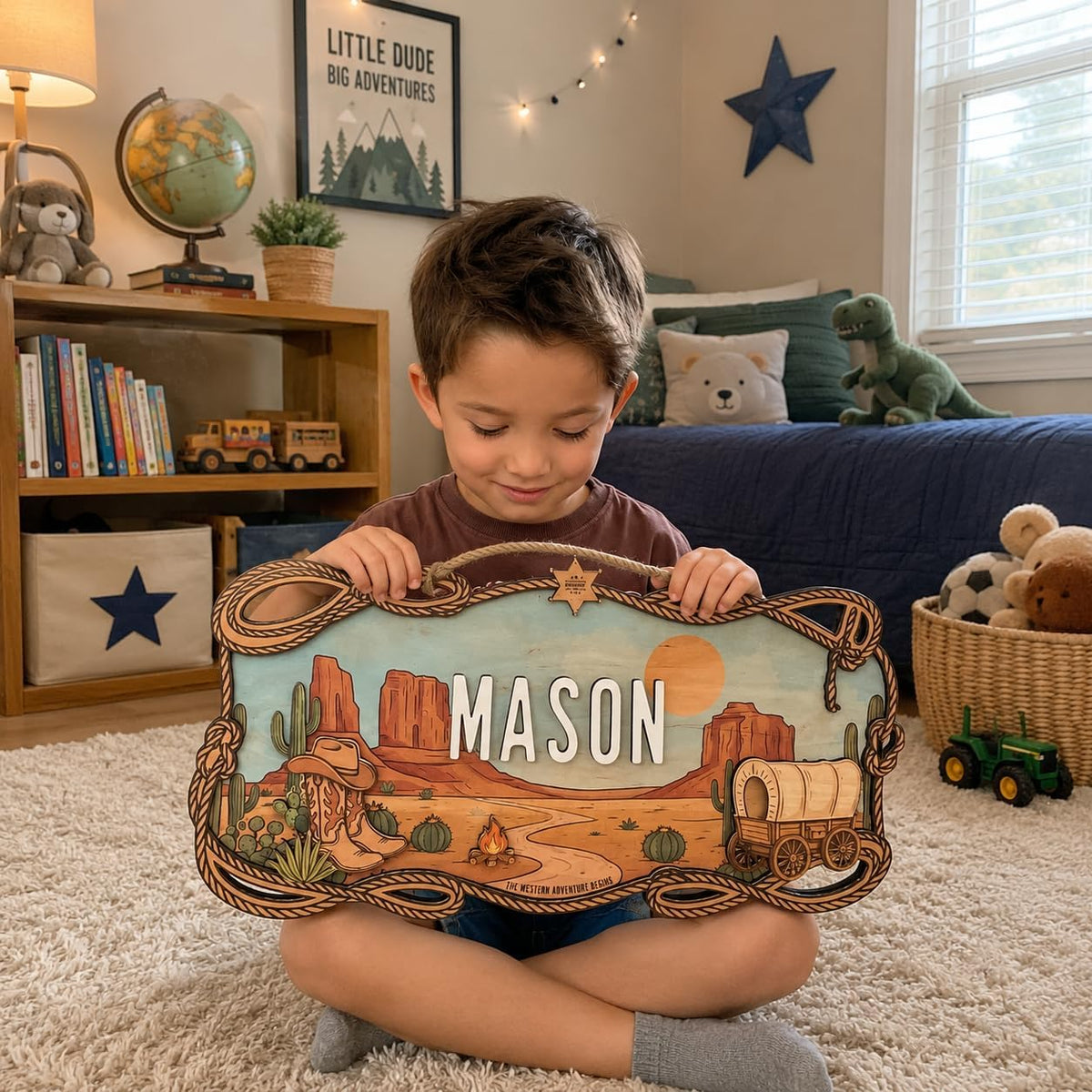 Western Nursery Name Sign, personalized design, view 10