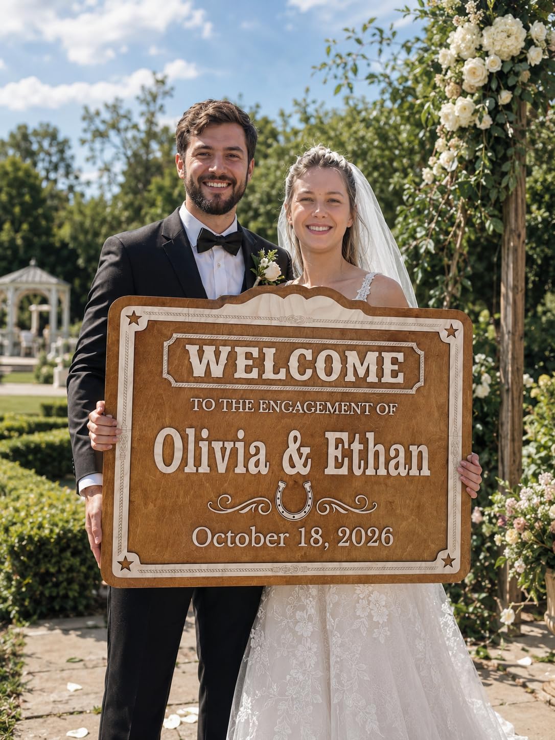 Western Romance Wedding Welcome Sign