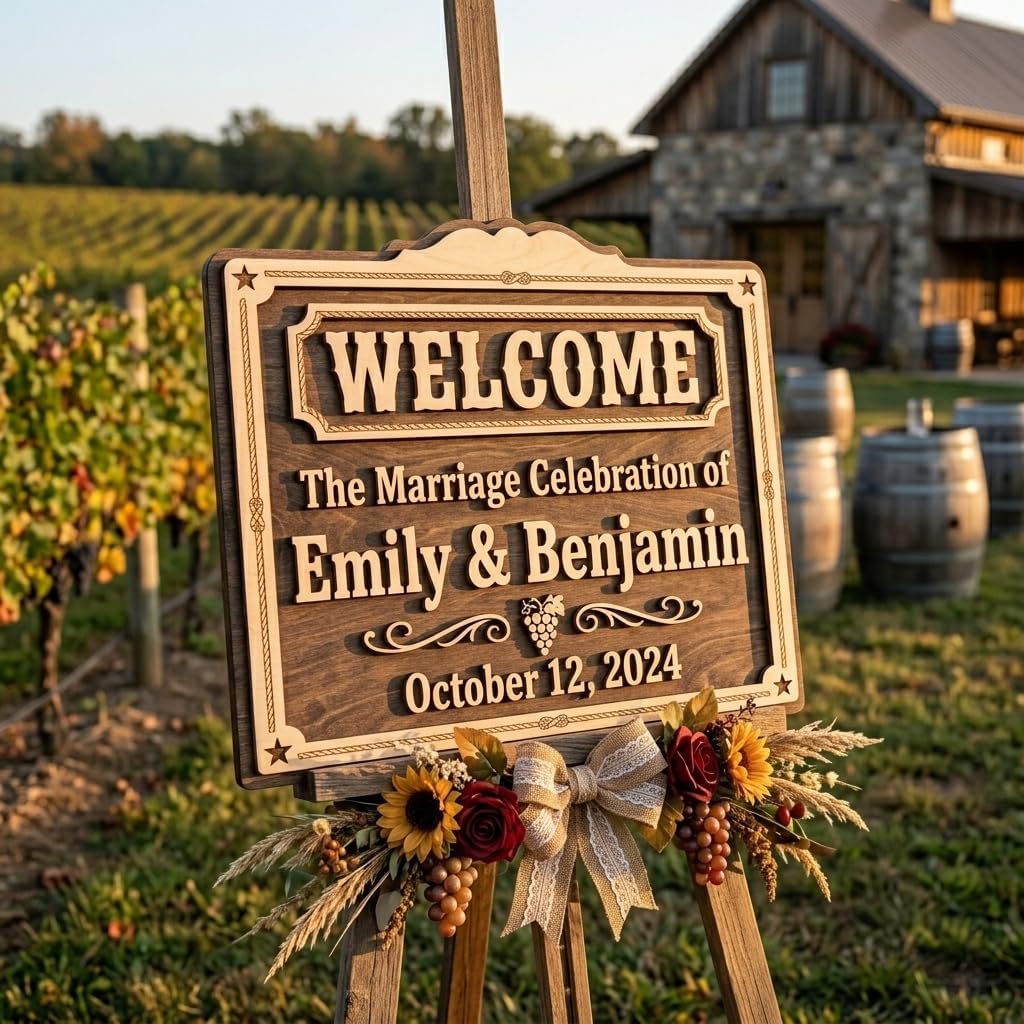 Western Romance Wedding Welcome Sign