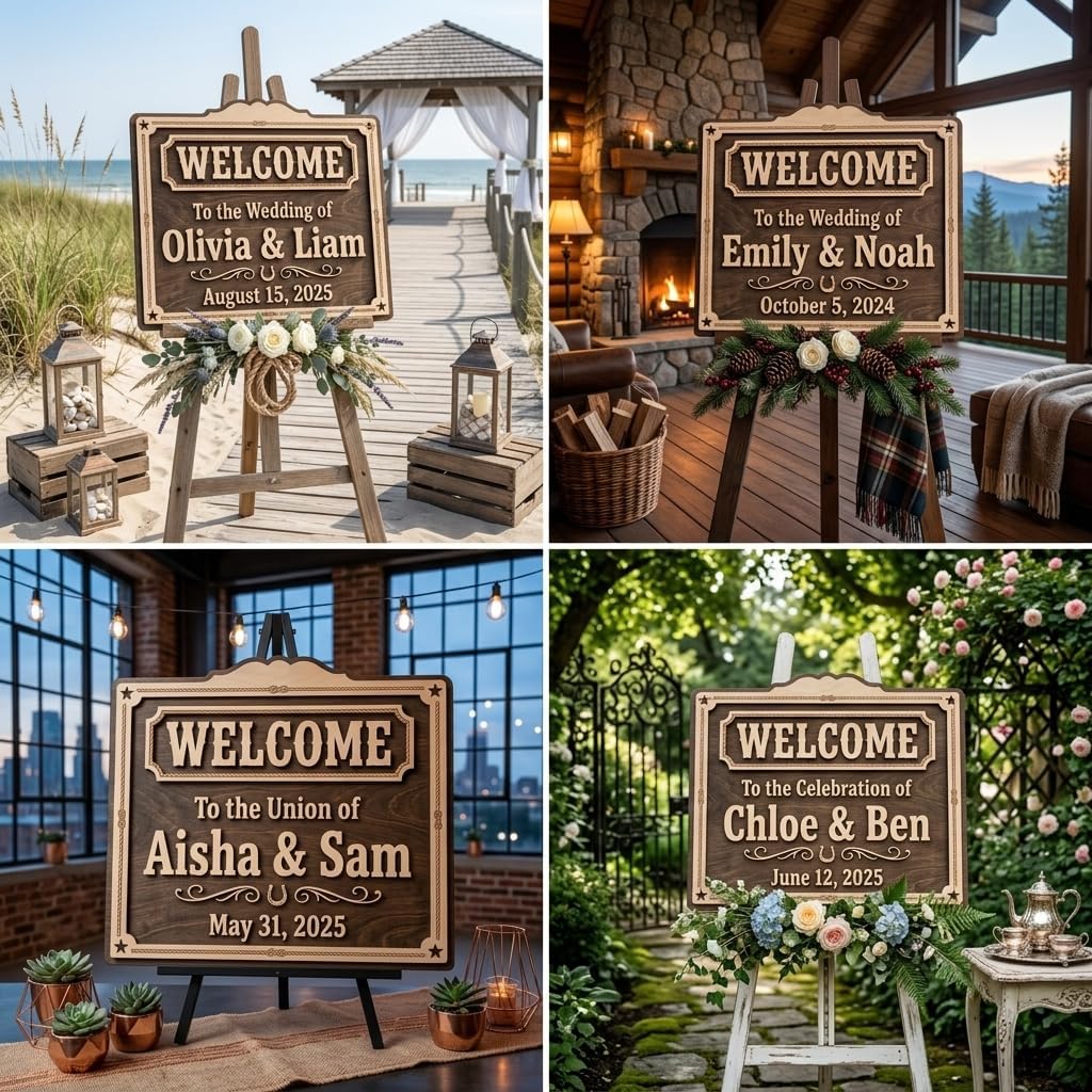 Western Romance Wedding Welcome Sign