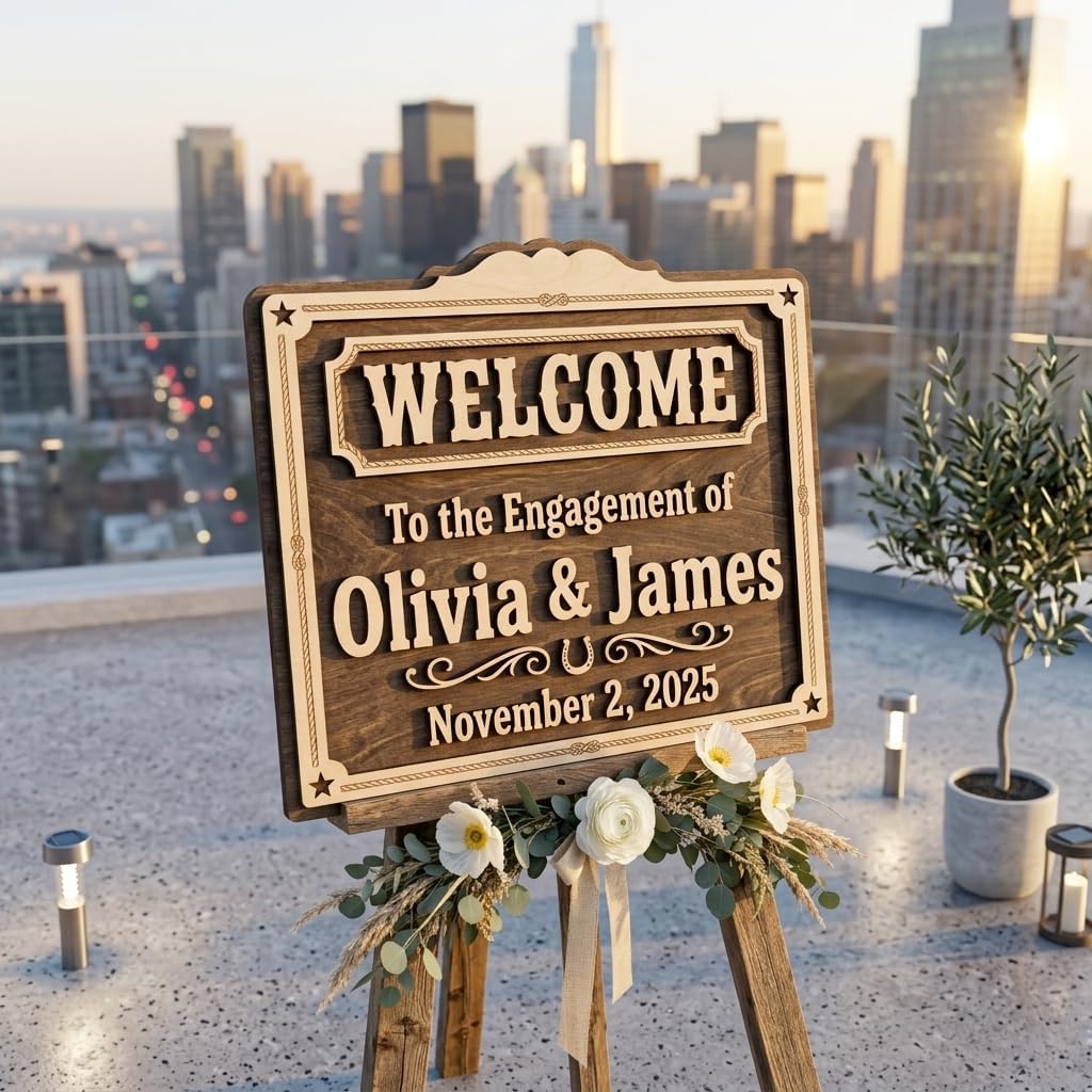 Western Romance Wedding Welcome Sign